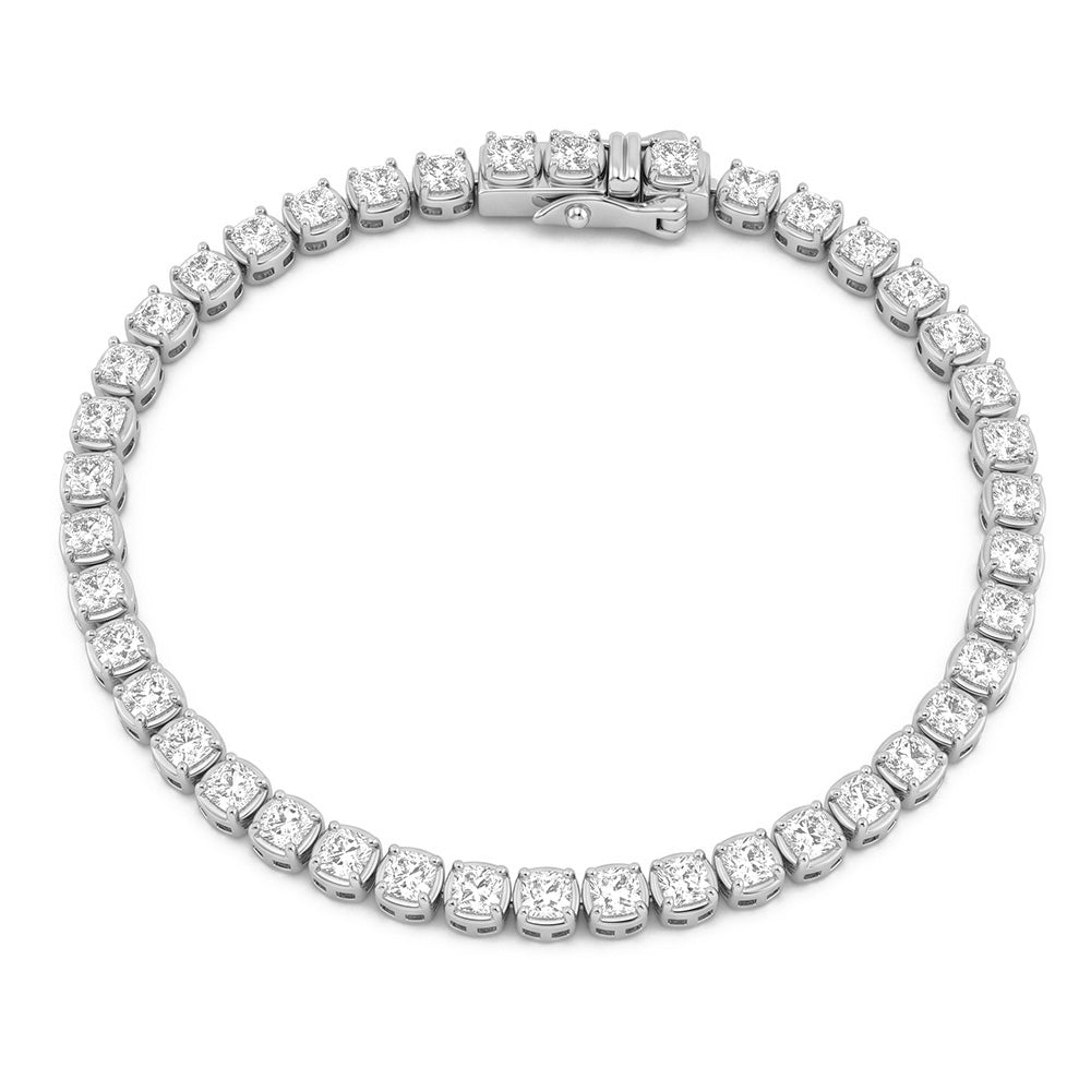 6.35ct 14K White Gold Diamond Bracelet 7"