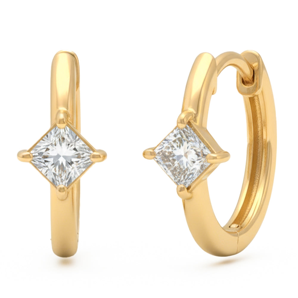 0.5ct 14K Yellow Gold Diamond Earrings