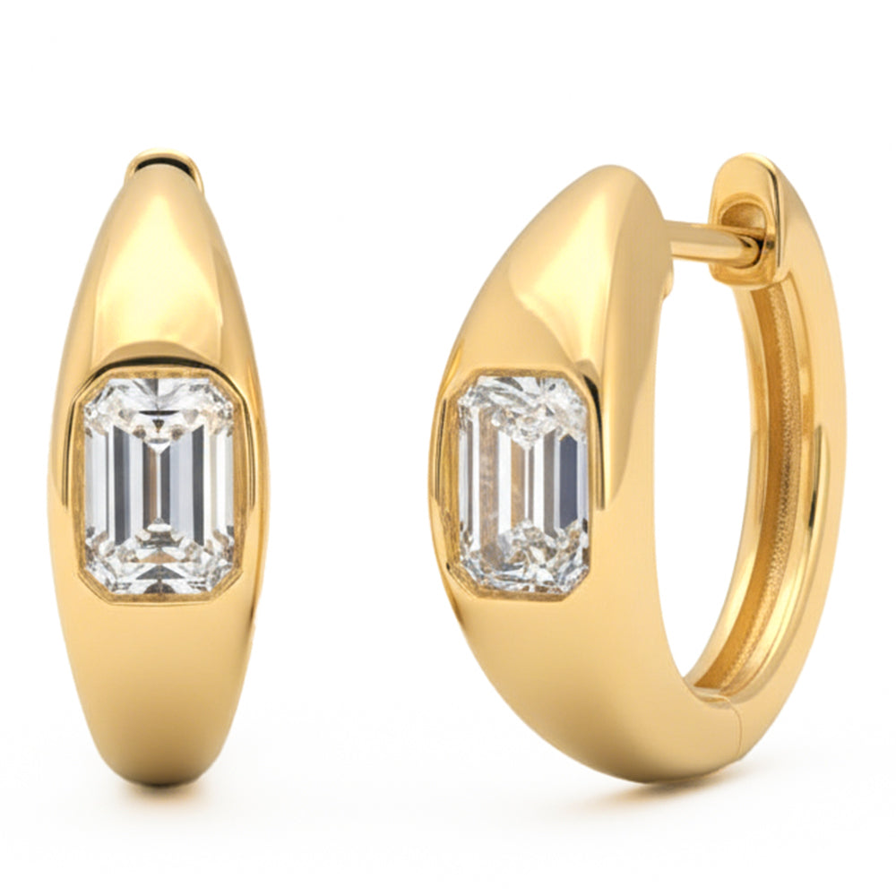 1.04ct 14K Yellow Gold Diamond Earrings