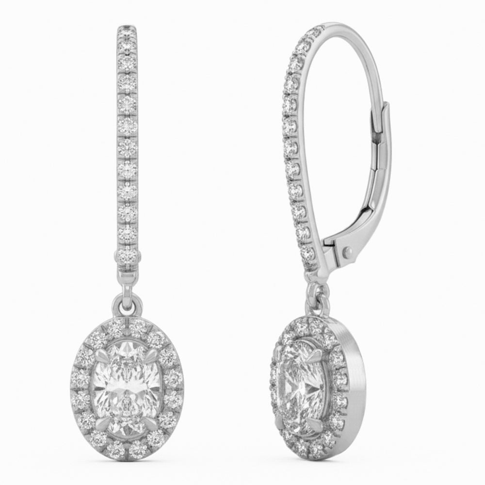 1.54ct 14K White Gold Diamond Earrings