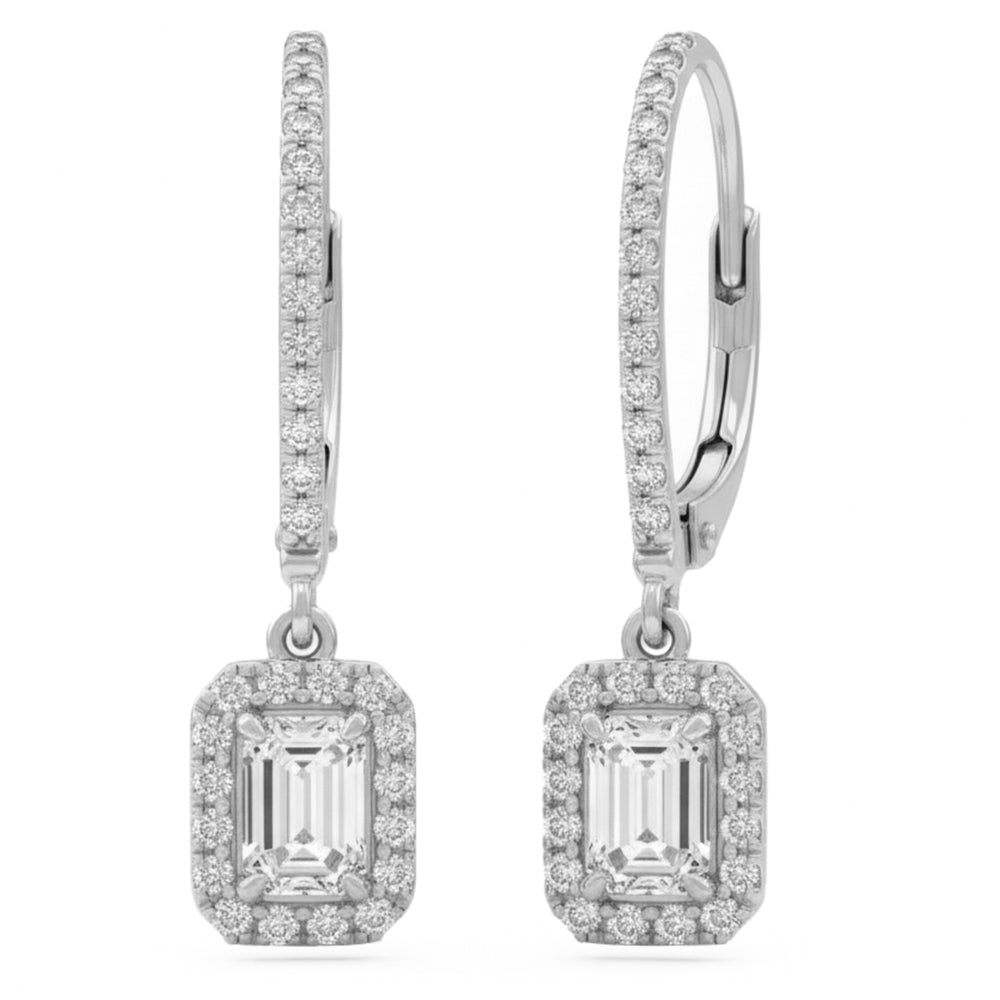 1.54ct 14K White Gold Diamond Earrings