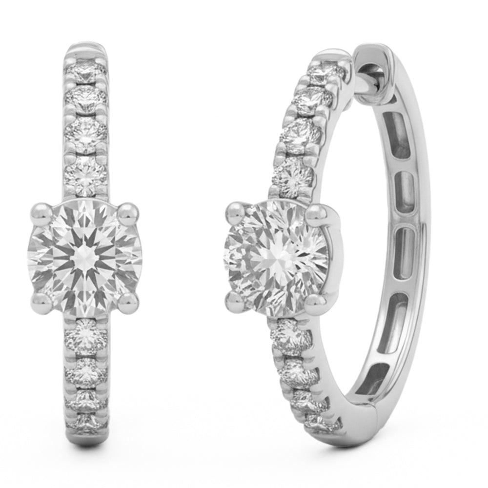 1.54ct 14K White Gold Diamond Earrings