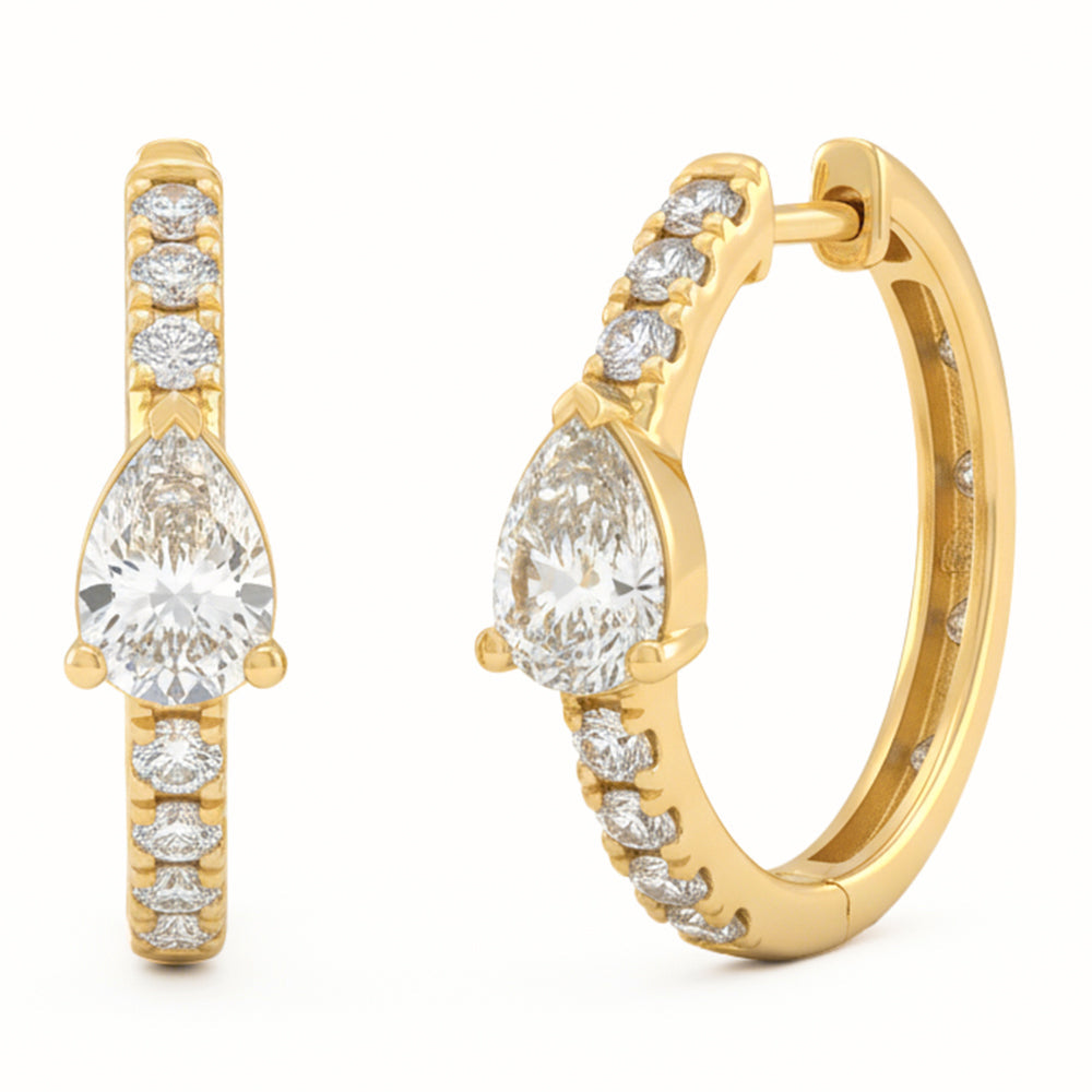 1.54ct 14K Yellow Gold Diamond Earrings