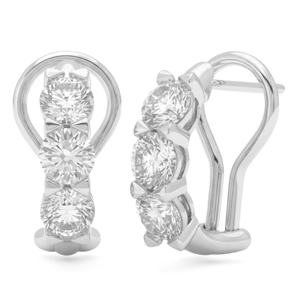 2.04ct 14K White Gold Diamond Earrings