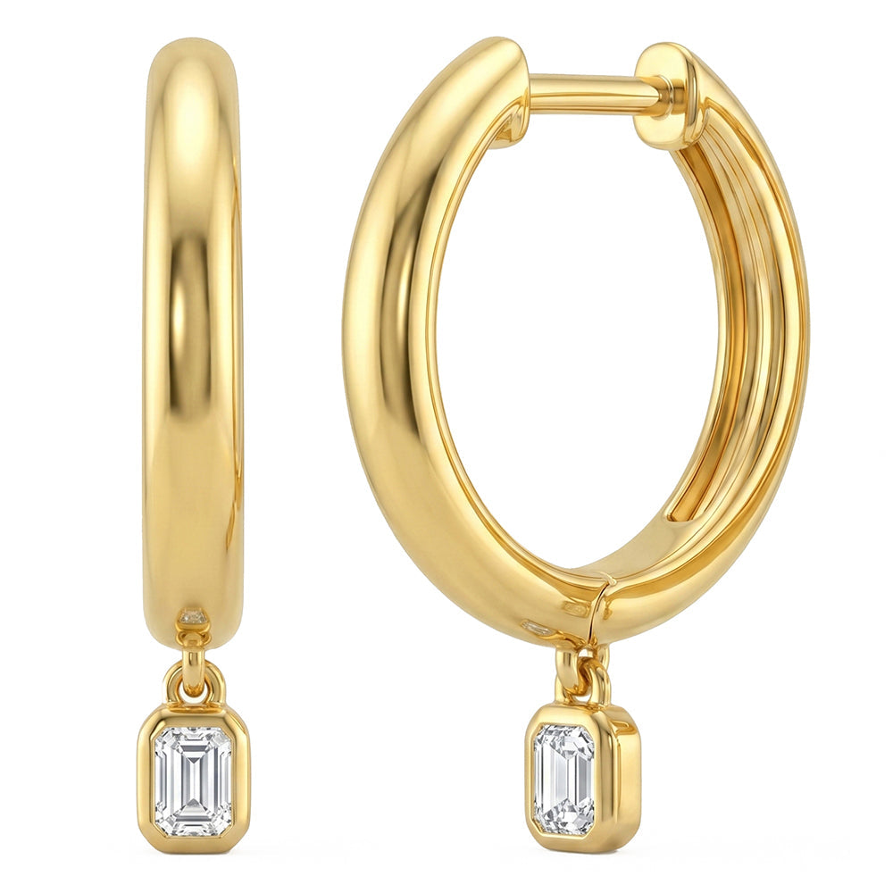 .20ct 14K Yellow Gold Diamond Earrings