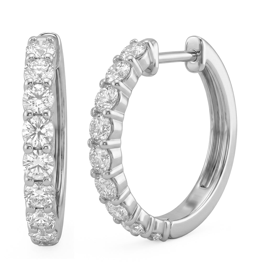 1.00ct 14K White Gold Diamond Earrings
