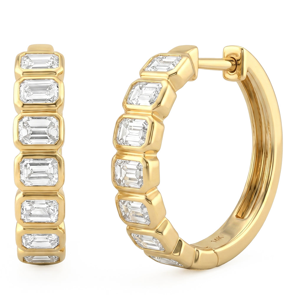 1.20ct 14K Yellow Gold Diamond Earrings