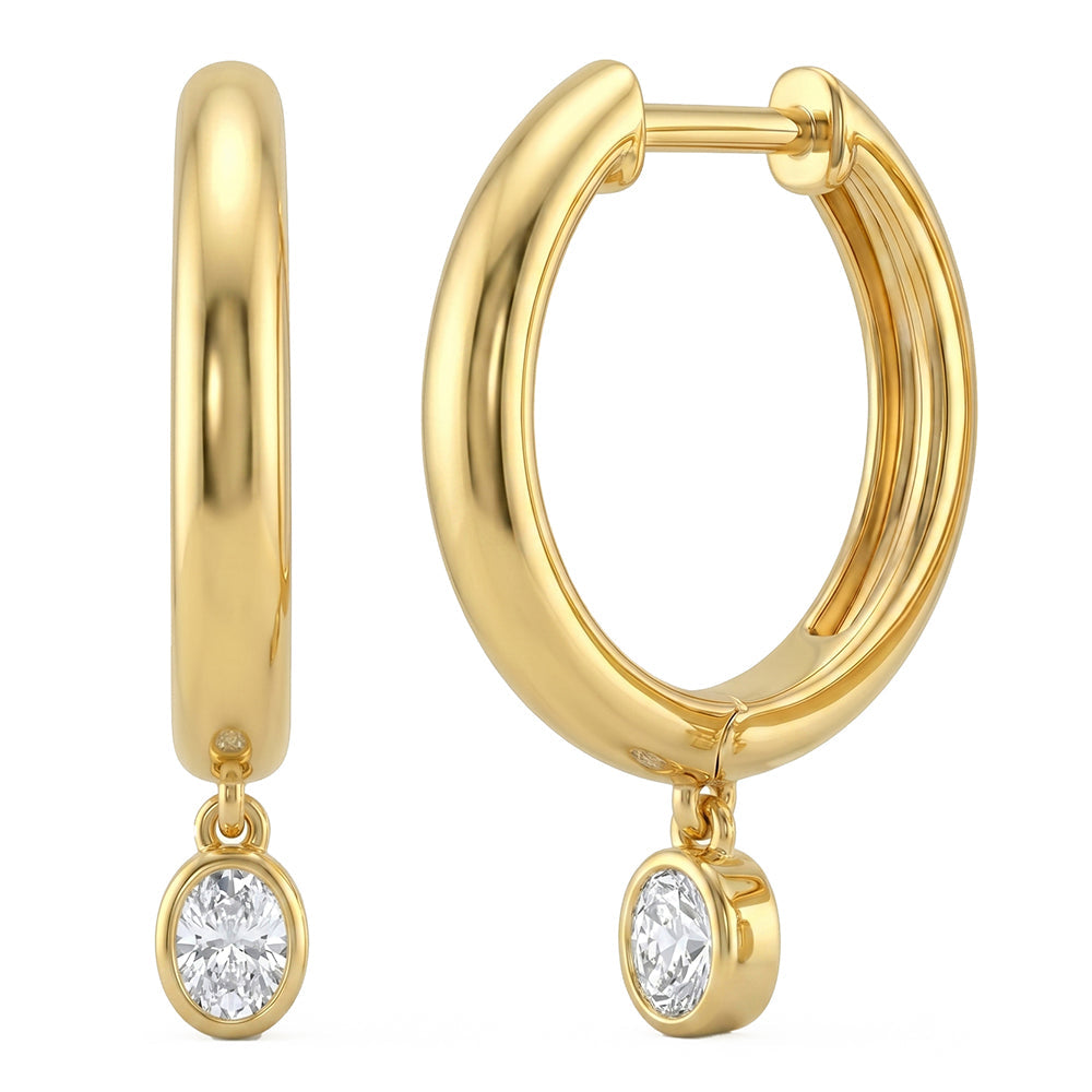 .18ct 14K Yellow Gold Diamond Earrings