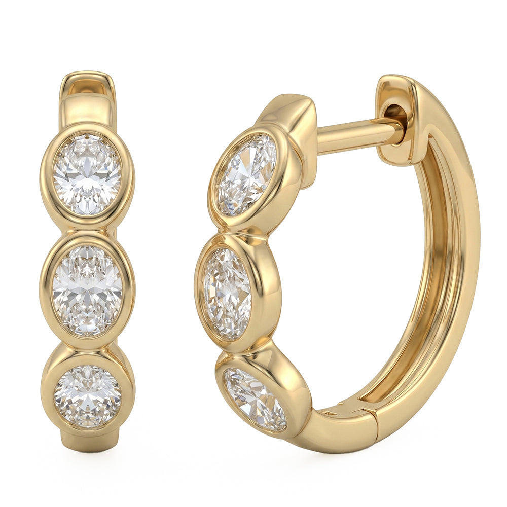 .50ct 14K Yellow Gold Diamond Earrings