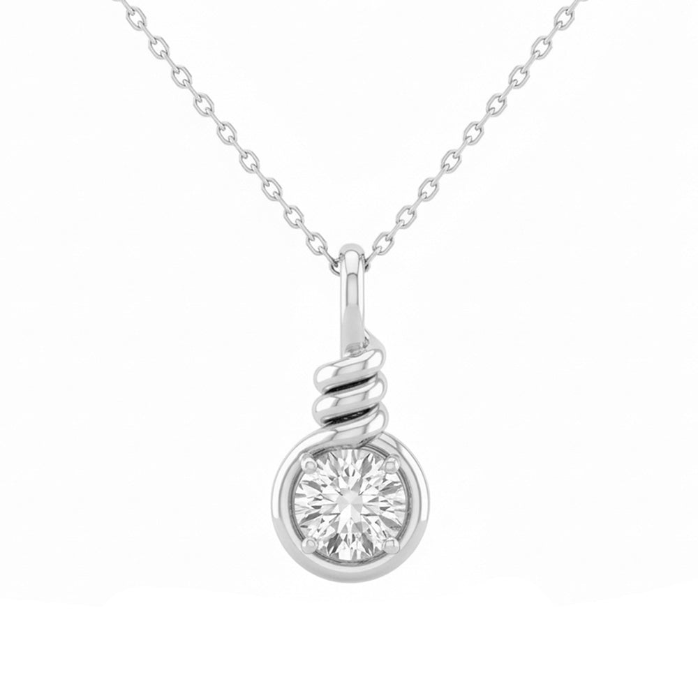 .95ct 14K White Gold Diamond Necklace 18"