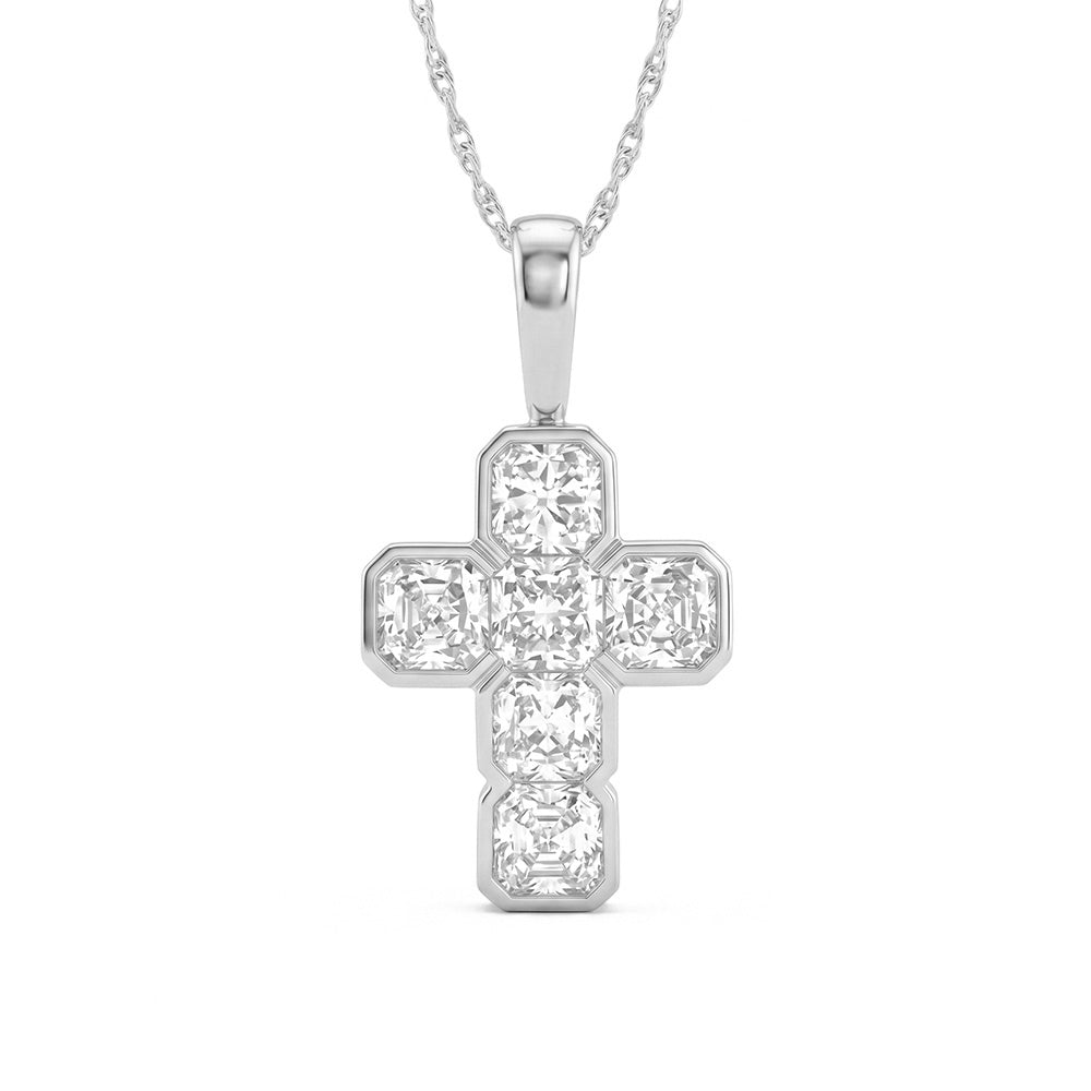 1.44ct 14K White Gold Diamond Necklace 18"