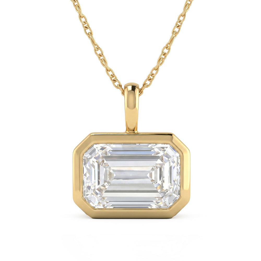 3.03ct 14K Yellow Gold Diamond Necklace 18"