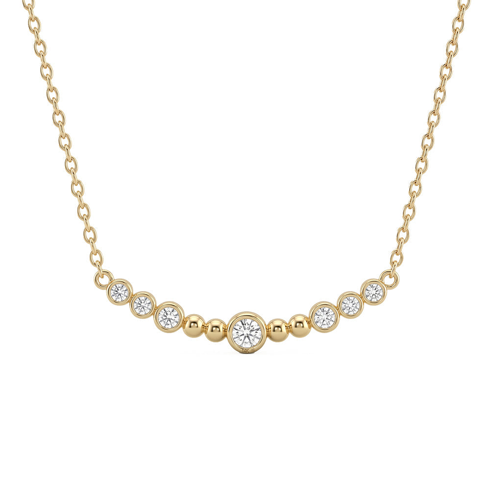 .25ct 14K Yellow Gold Diamond Necklace 18"