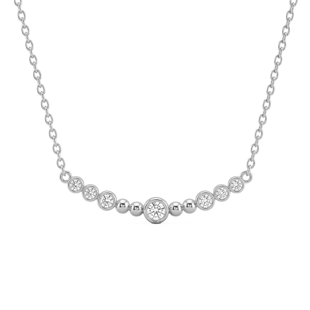 .25ct 14K White Gold Diamond Necklace 18"