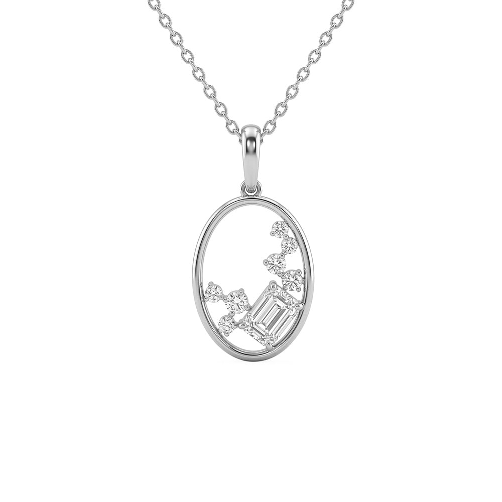 .53ct 14K White Gold Diamond Necklace 18"