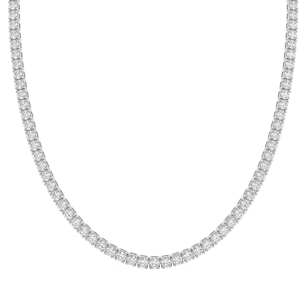 14.52ct 14K White Gold Diamond Necklace 16"