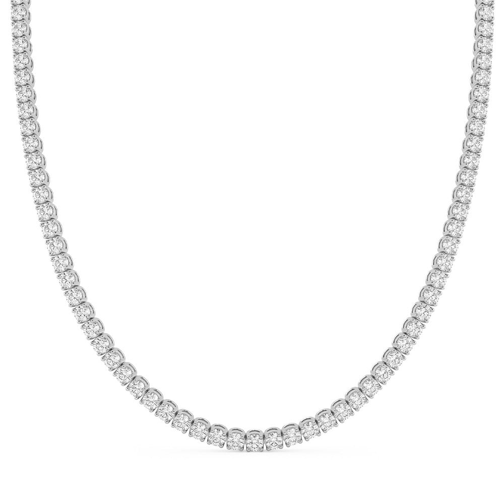 9.13ct 14K White Gold Diamond Necklace 16"