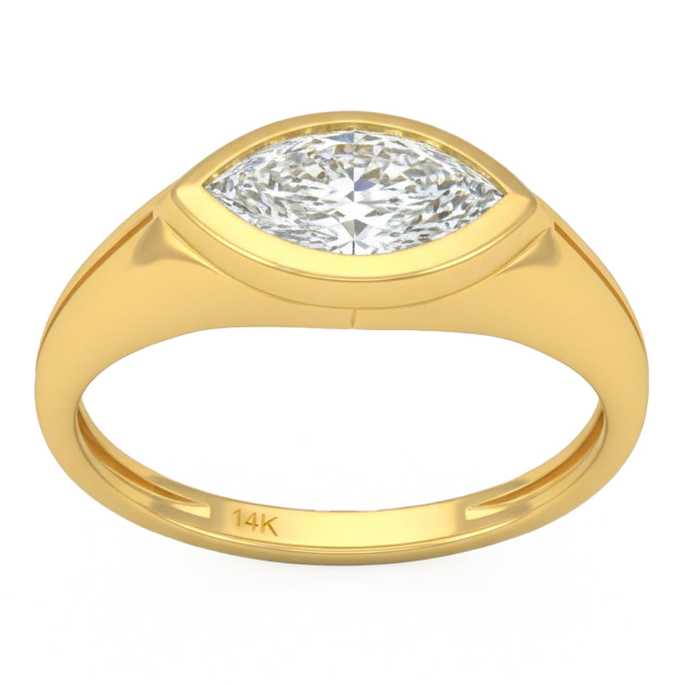 1.04ct 14K Yellow Gold Diamond Ring Size 6.5
