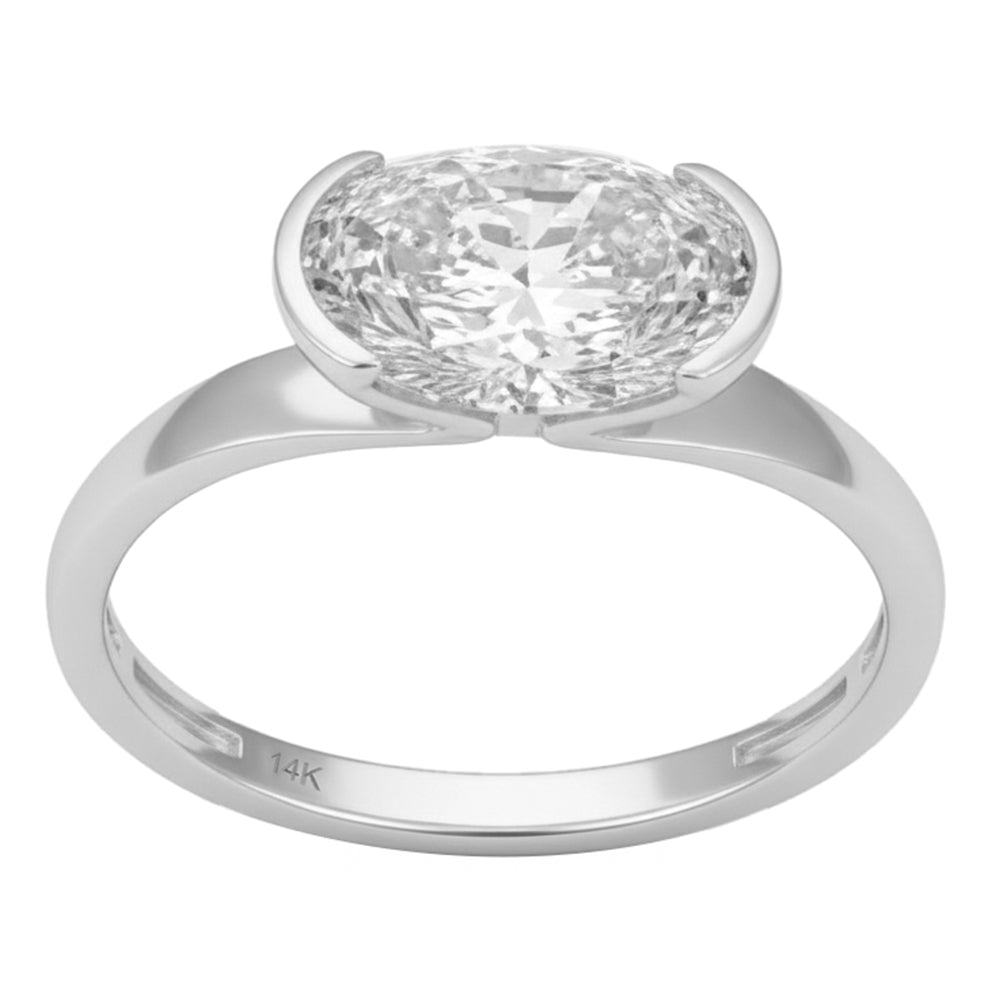 2.02ct 14K White Gold Diamond Ring Size 6.5
