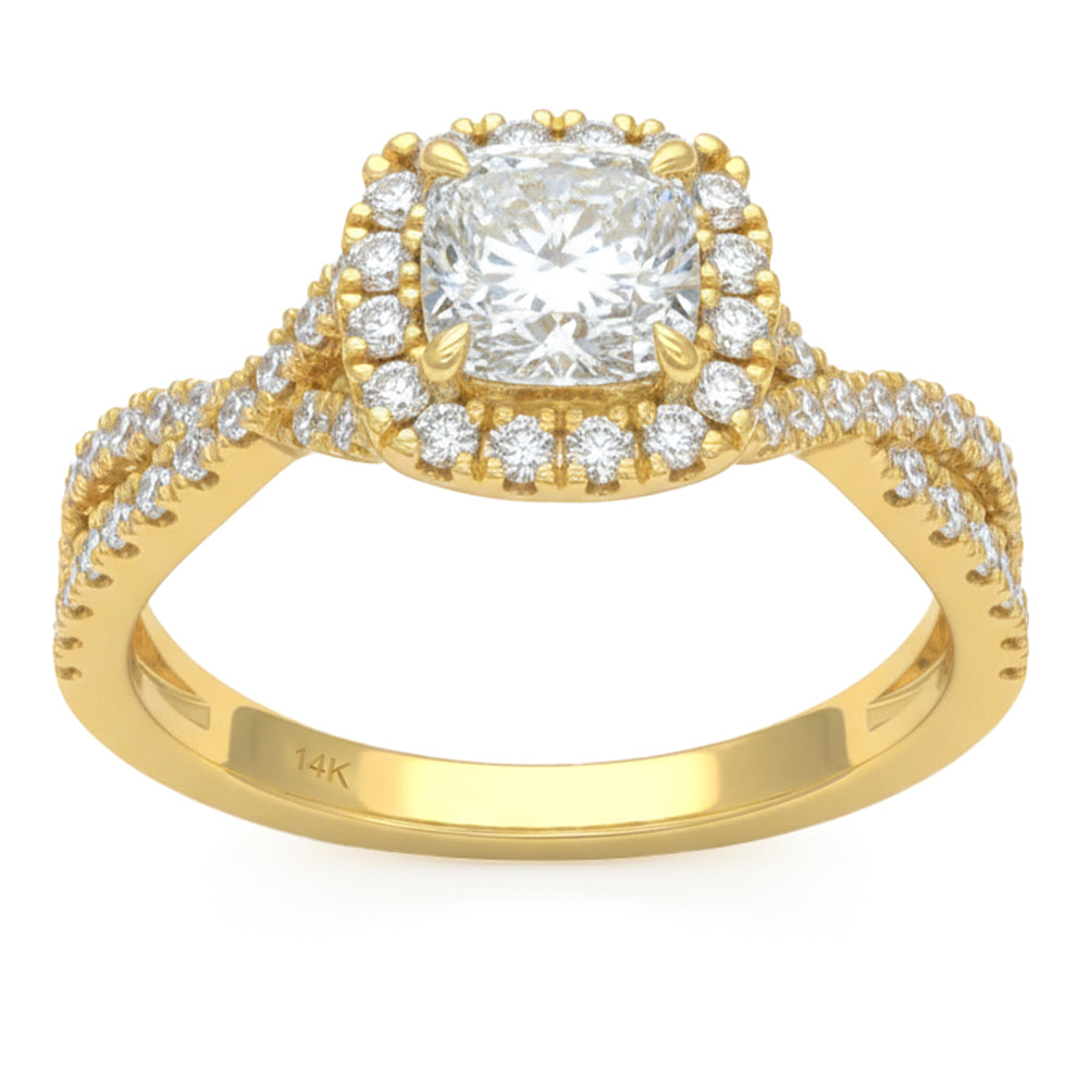 1.52ct 14K Yellow Gold Diamond Ring Size 6.5