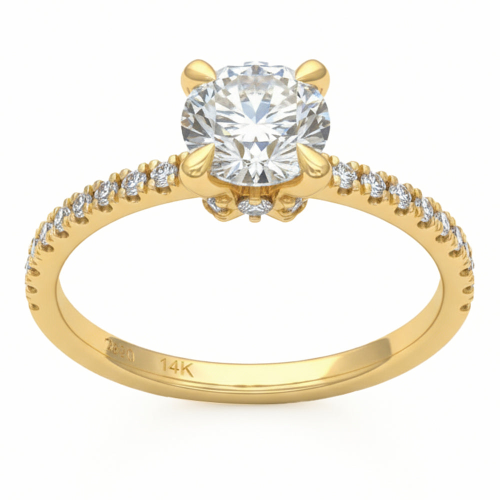 1.38ct 14K Yellow Gold Diamond Ring Size 6.5