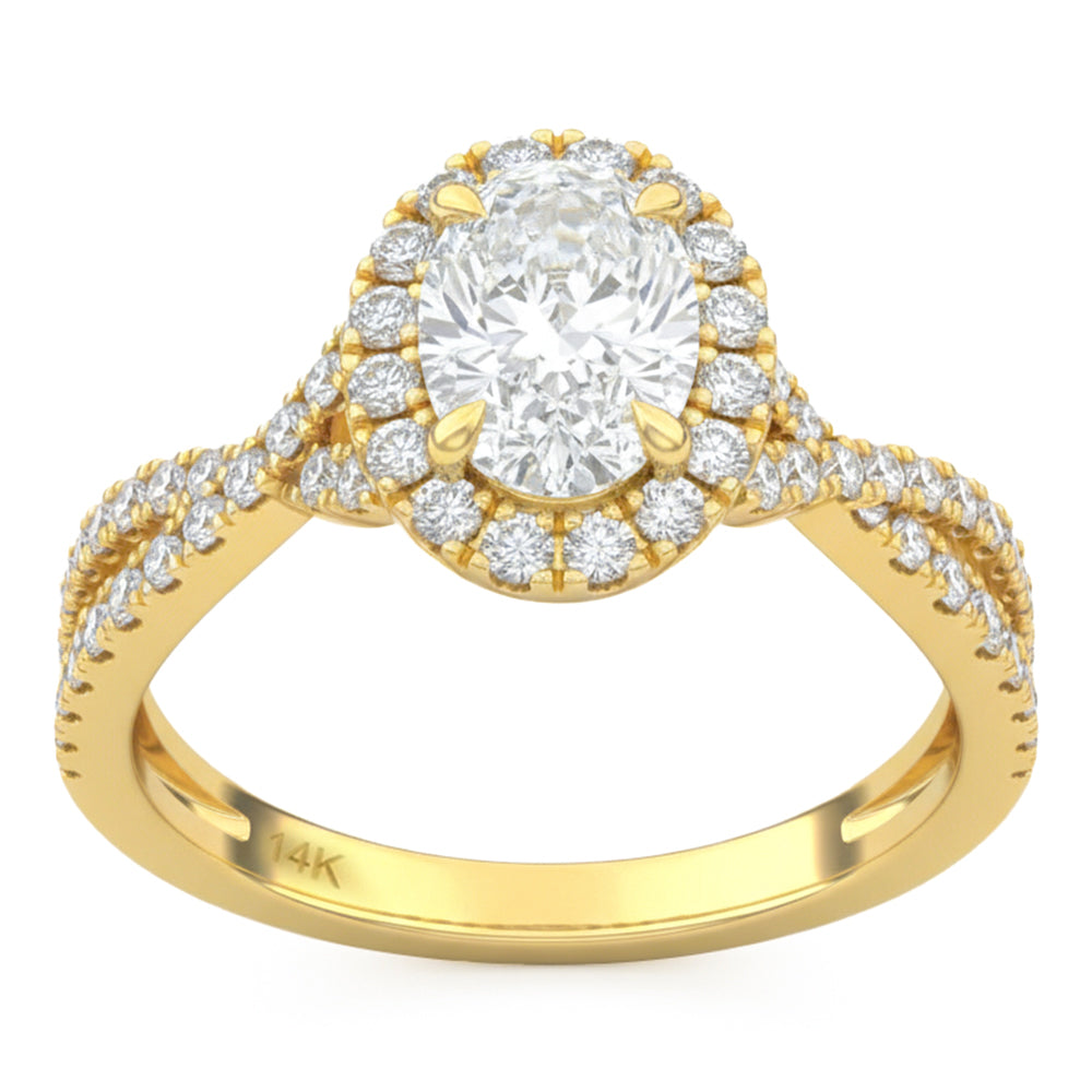 1.52ct 14K Yellow Gold Diamond Ring Size 6.5