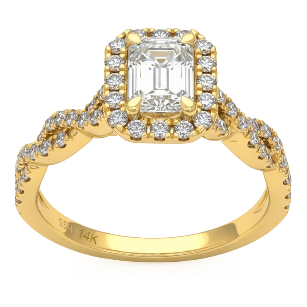 1.52ct 14K Yellow Gold Diamond Ring Size 6.5