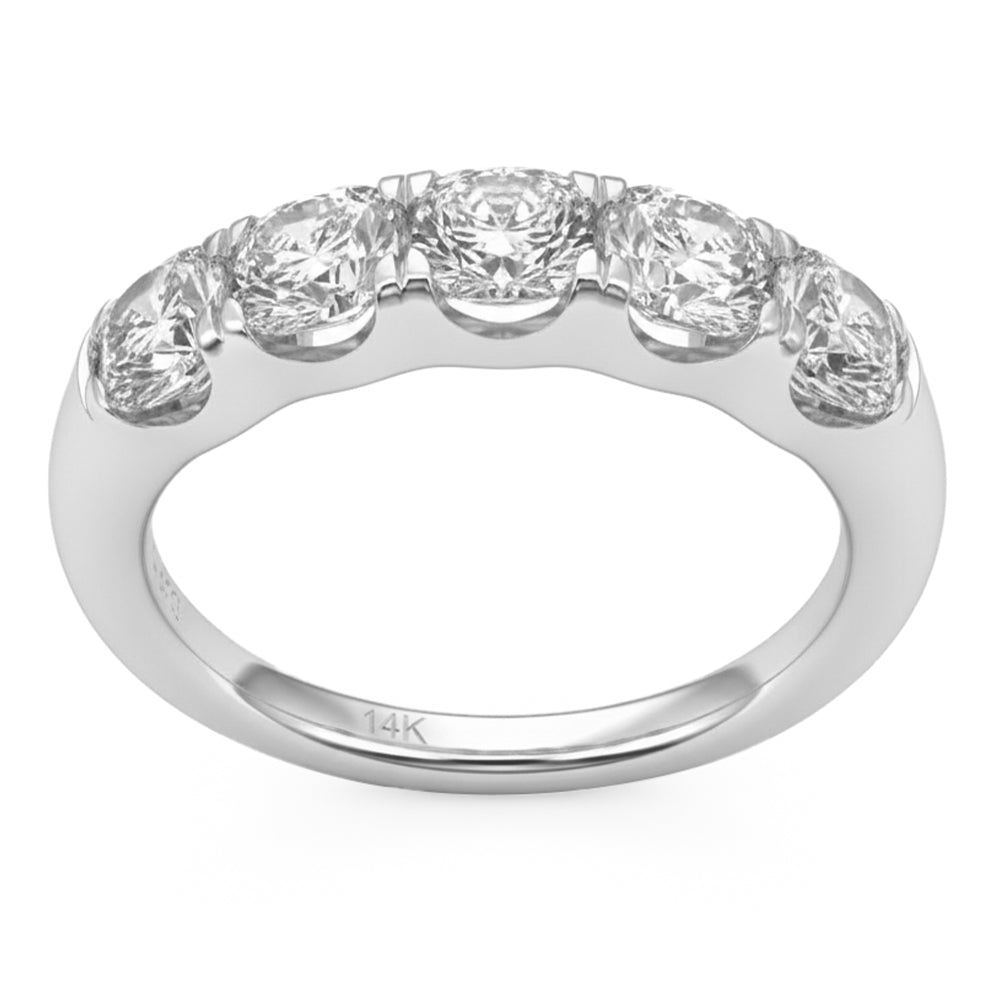 2.02ct 14K White Gold Diamond Ring Size 6.5