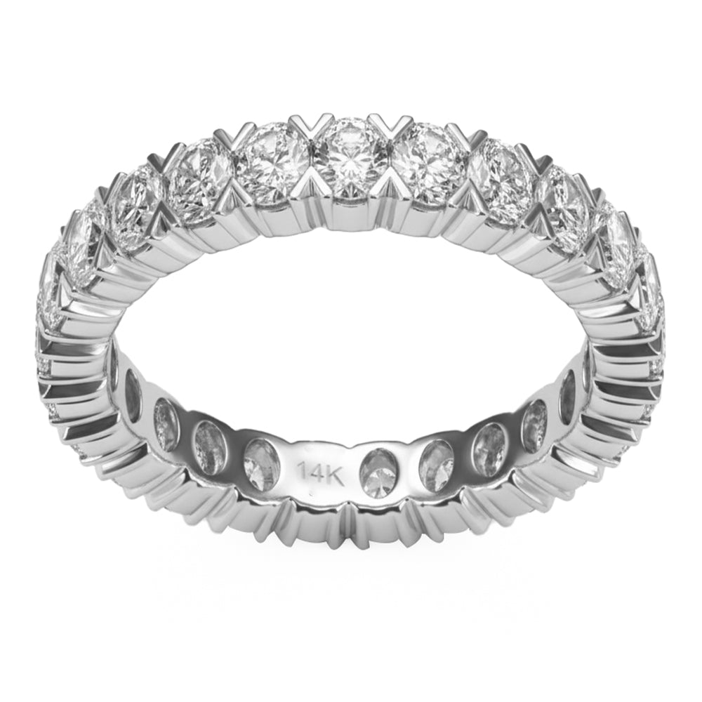 3.32ct 14K White Gold Diamond Ring Size 6.5