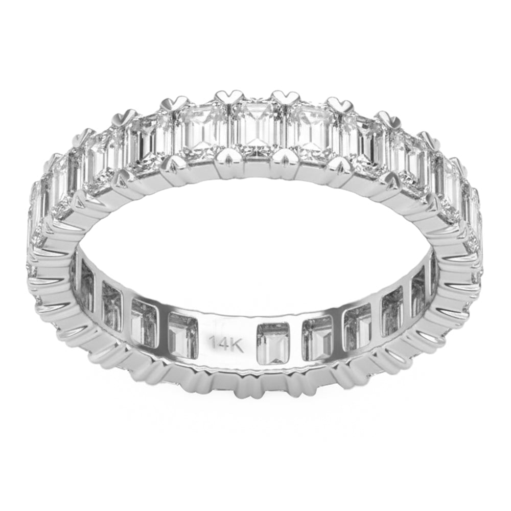 3.00ct 14K White Gold Diamond Ring Size 6.5