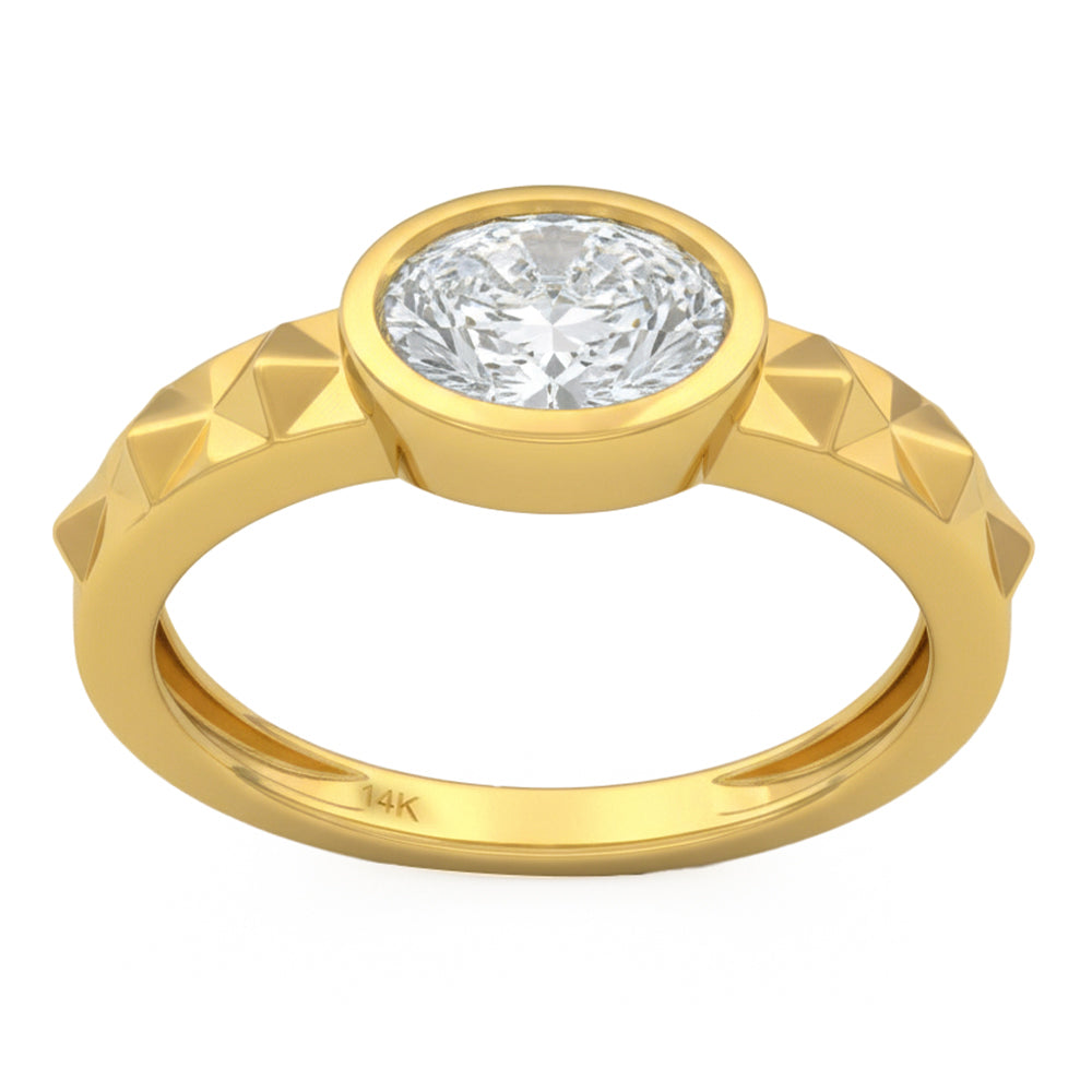 1.03ct 14K Yellow Gold Diamond Ring Size 6.5