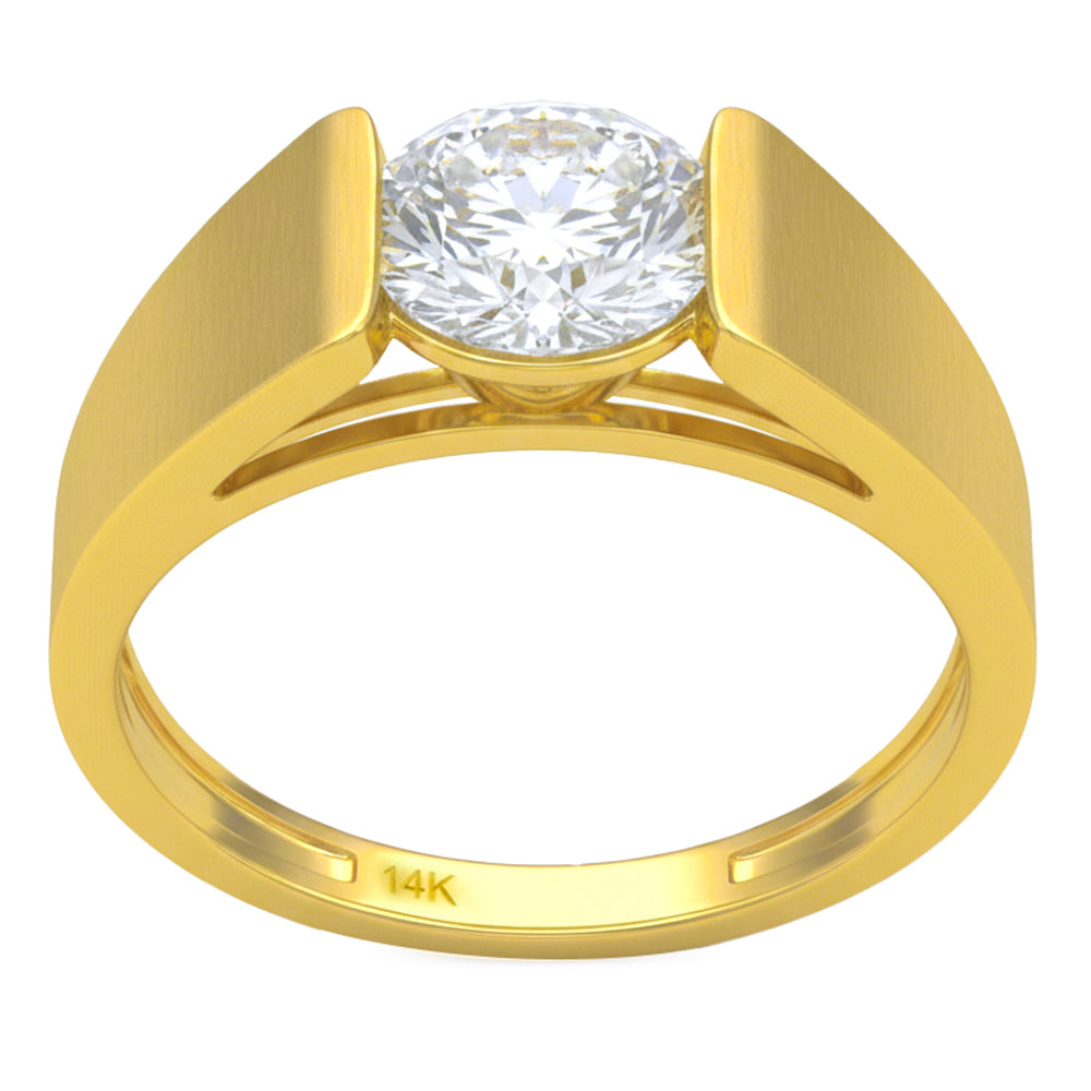2.02ct 14K Yellow Gold Diamond Ring Size 6.5