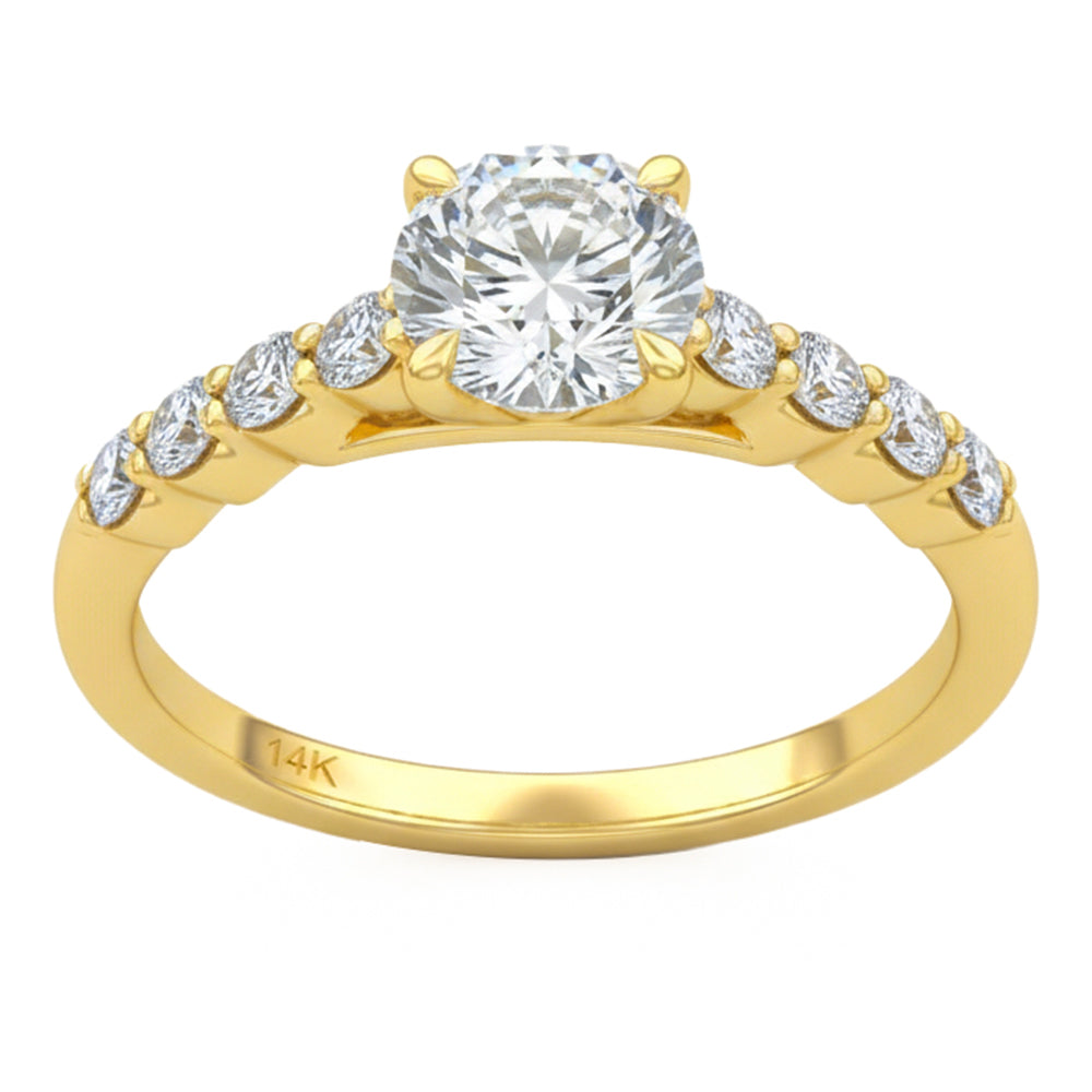 1.55ct 14K Yellow Gold Diamond Ring Size 6.5