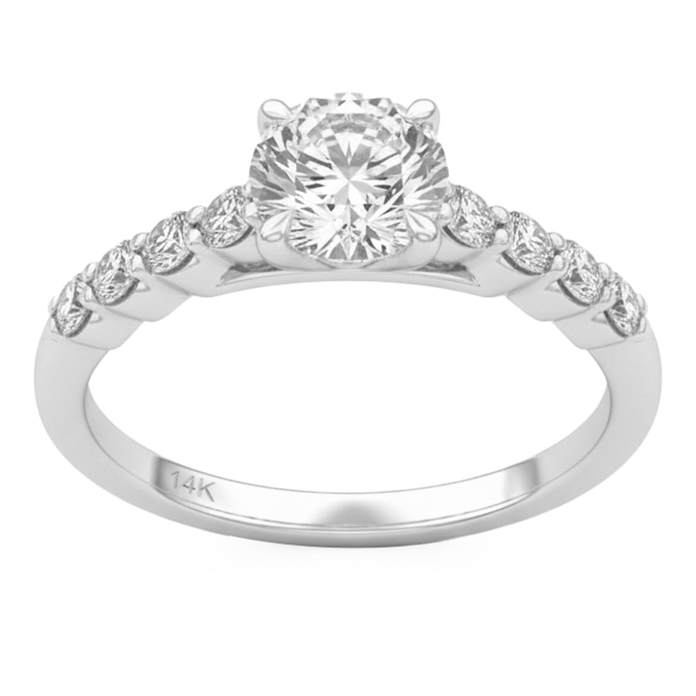 1.54ct 14K White Gold Diamond Ring Size 6.5