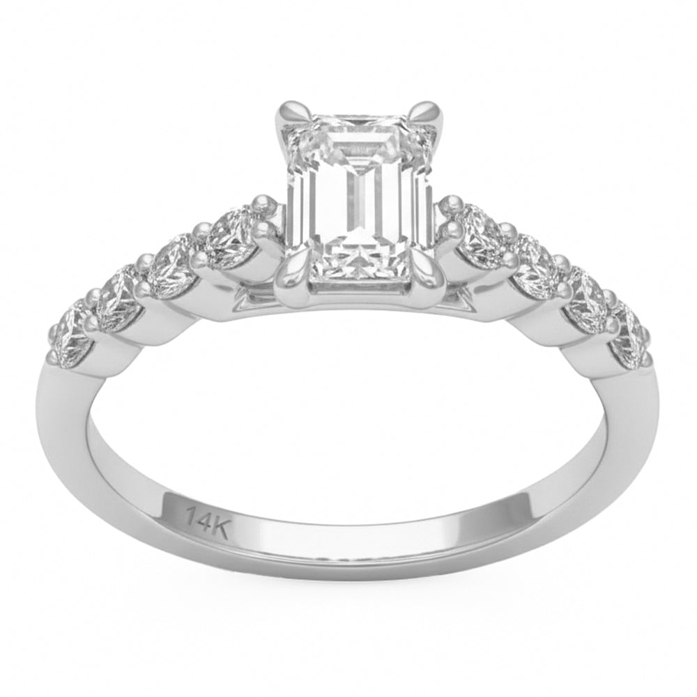 1.53ct 14K White Gold Diamond Ring Size 6.5