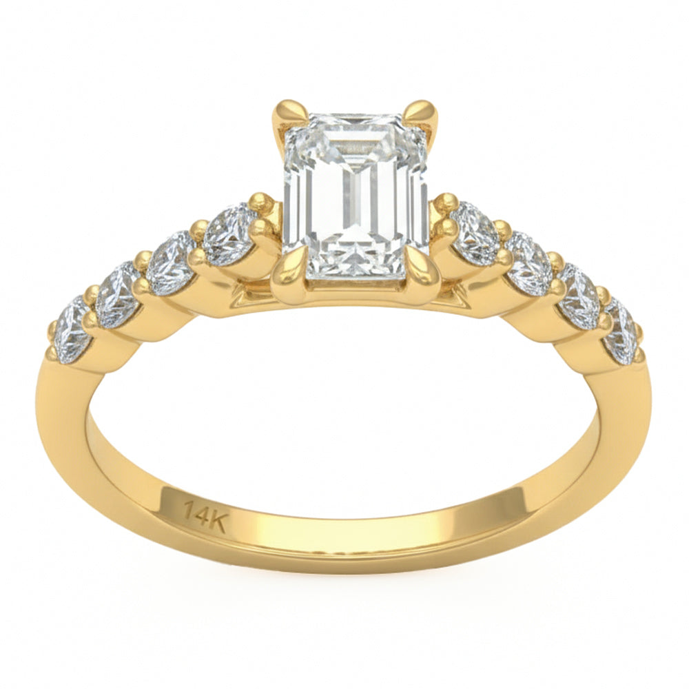 1.54ct 14K Yellow Gold Diamond Ring Size 6.5
