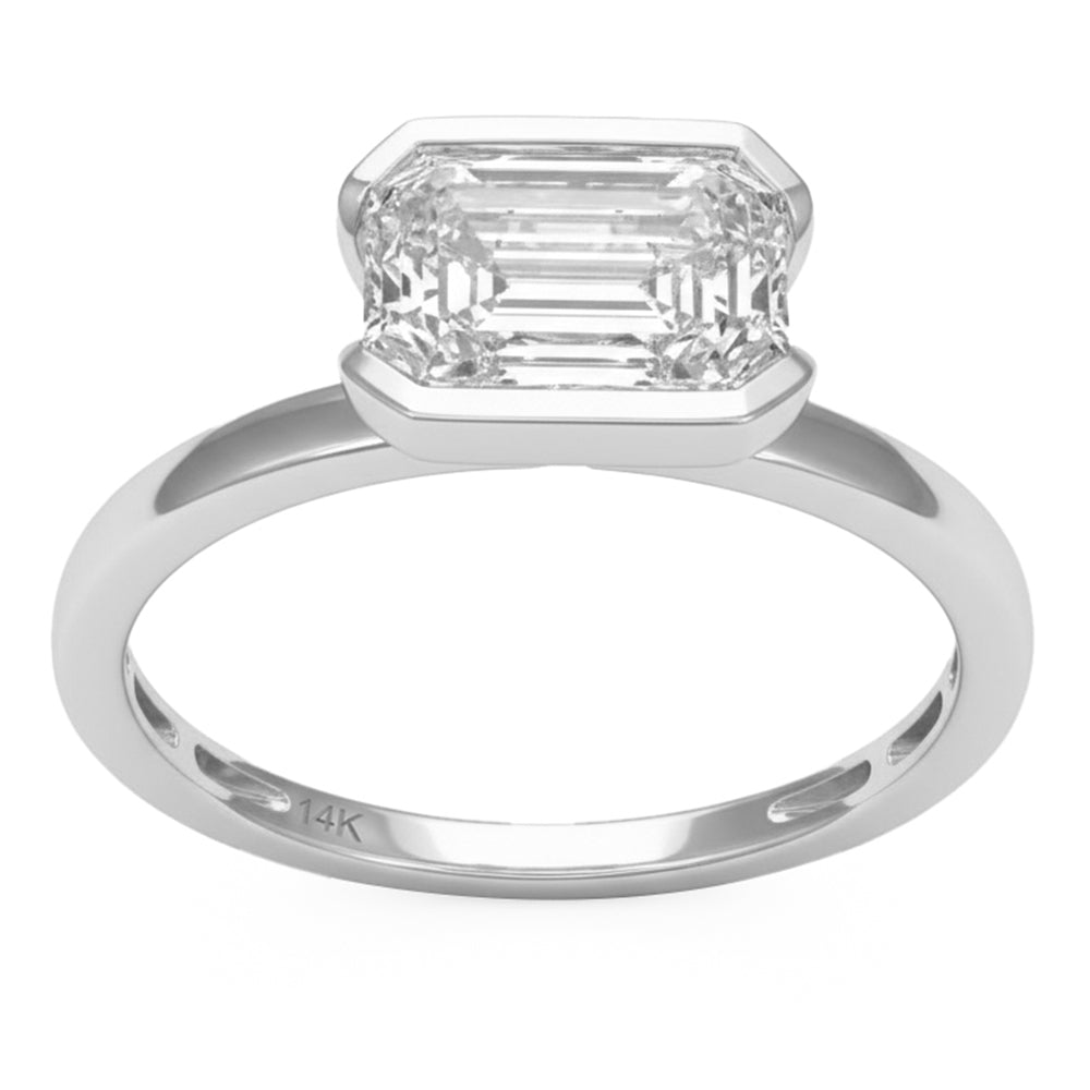 2.05ct 14K White Gold Diamond Ring Size 6.5