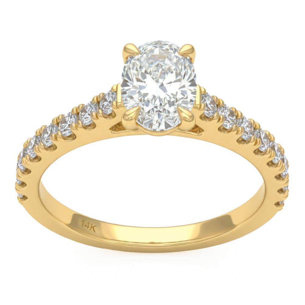 1.53ct 14K Yellow Gold Diamond Ring Size 6.5