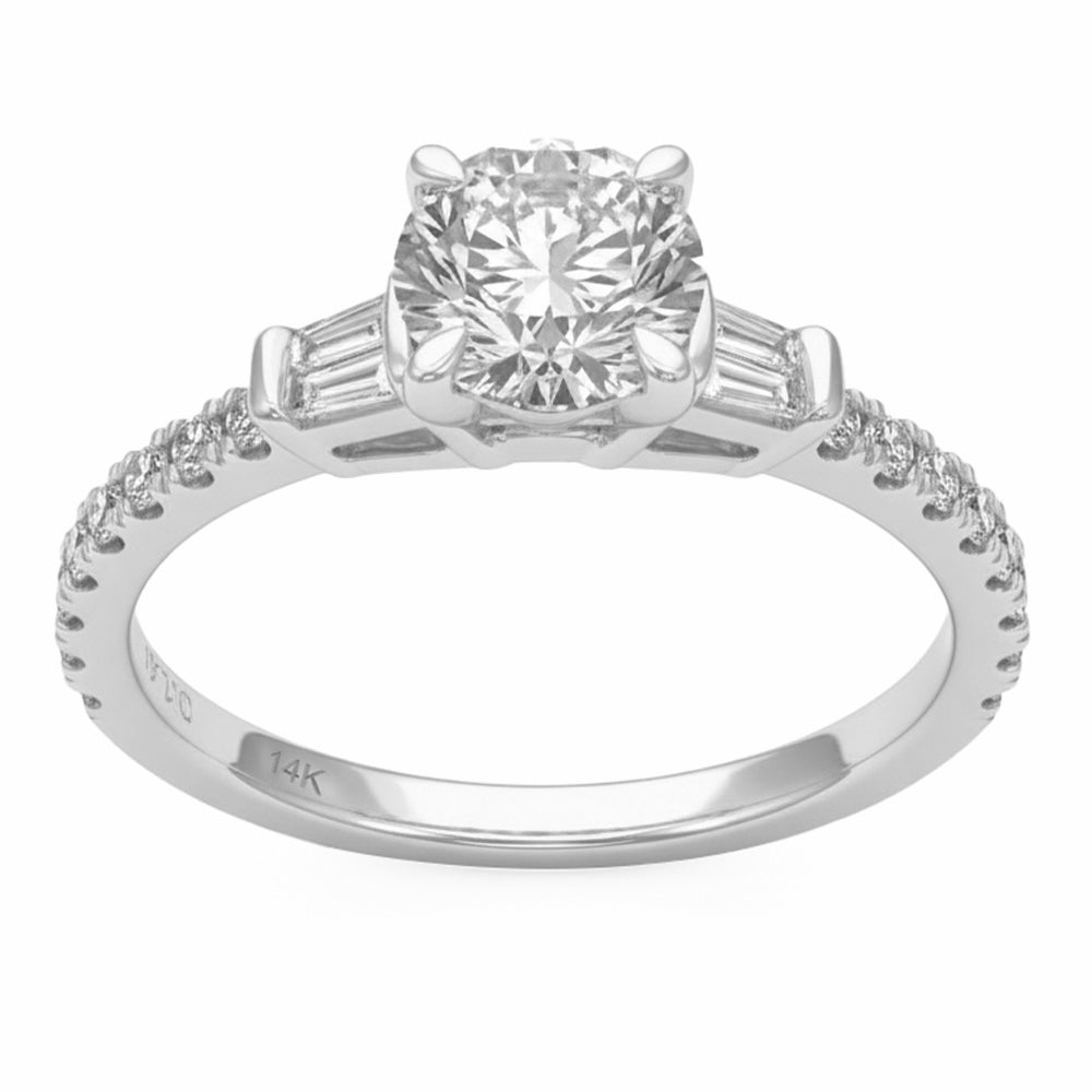 1.33ct 14K White Gold Diamond Ring Size 6.5