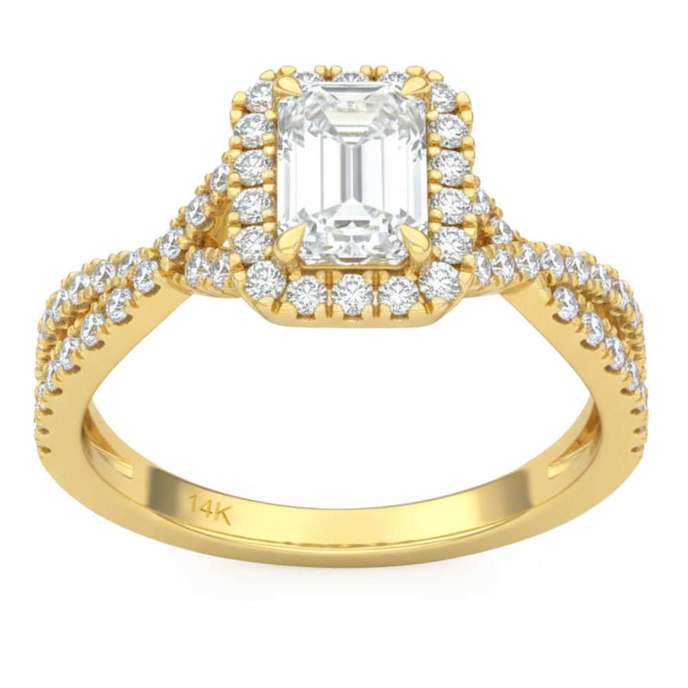 1.54ct 14K Yellow Gold Diamond Ring Size 6.5