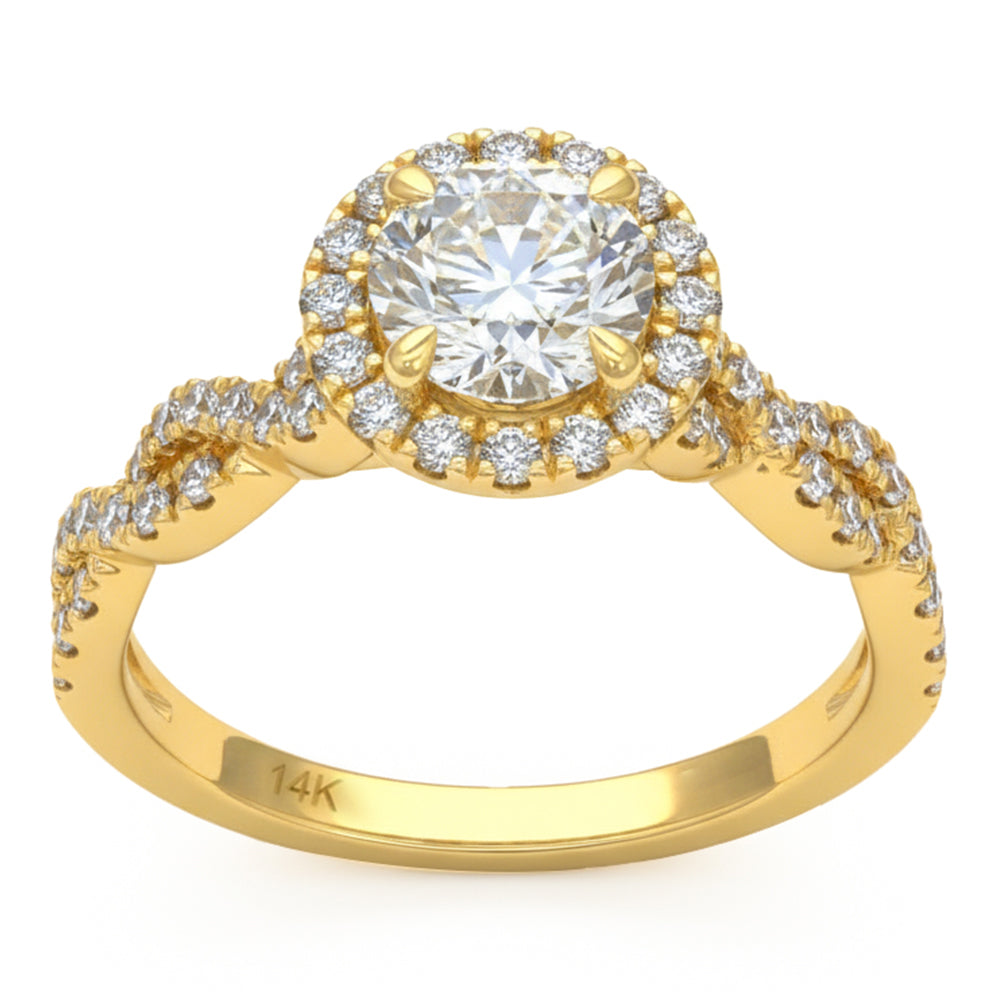 1.51ct 14K Yellow Gold Diamond Ring Size 6.5