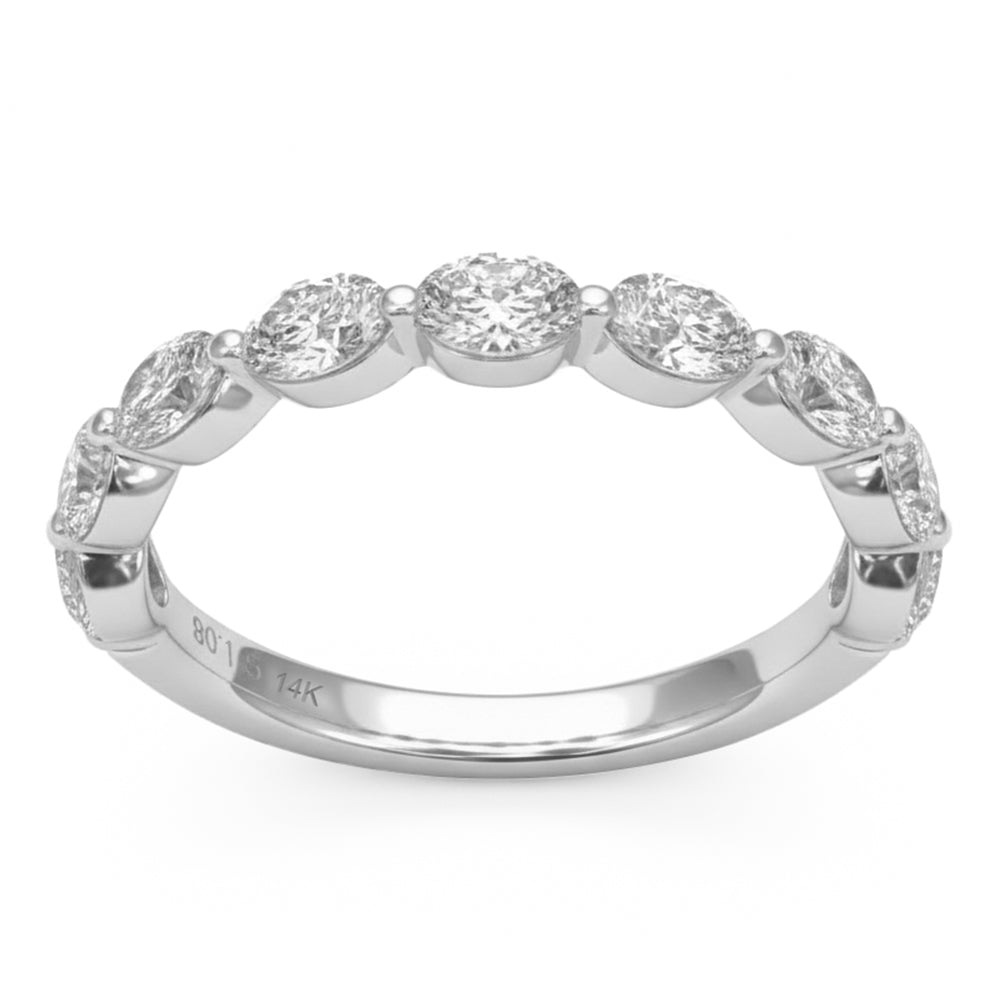 1.07ct 14K White Gold Diamond Ring Size 6.5