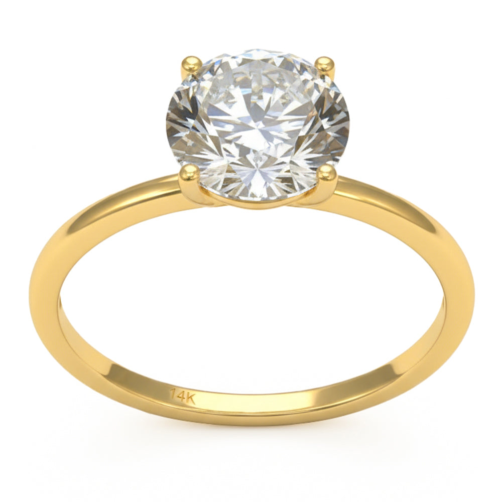 2.00ct 14K Yellow Gold Diamond Ring Size 6.5