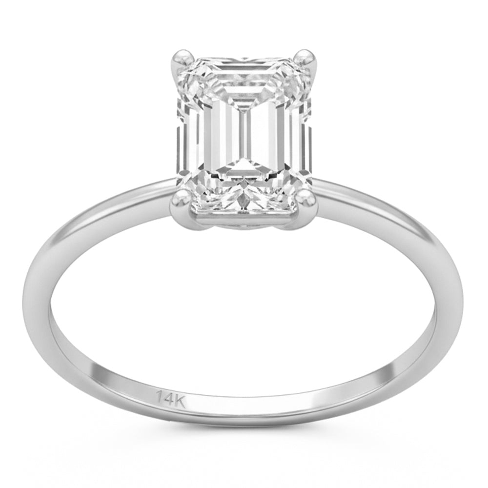 2.03ct 14K White Gold Diamond Ring Size 6.5