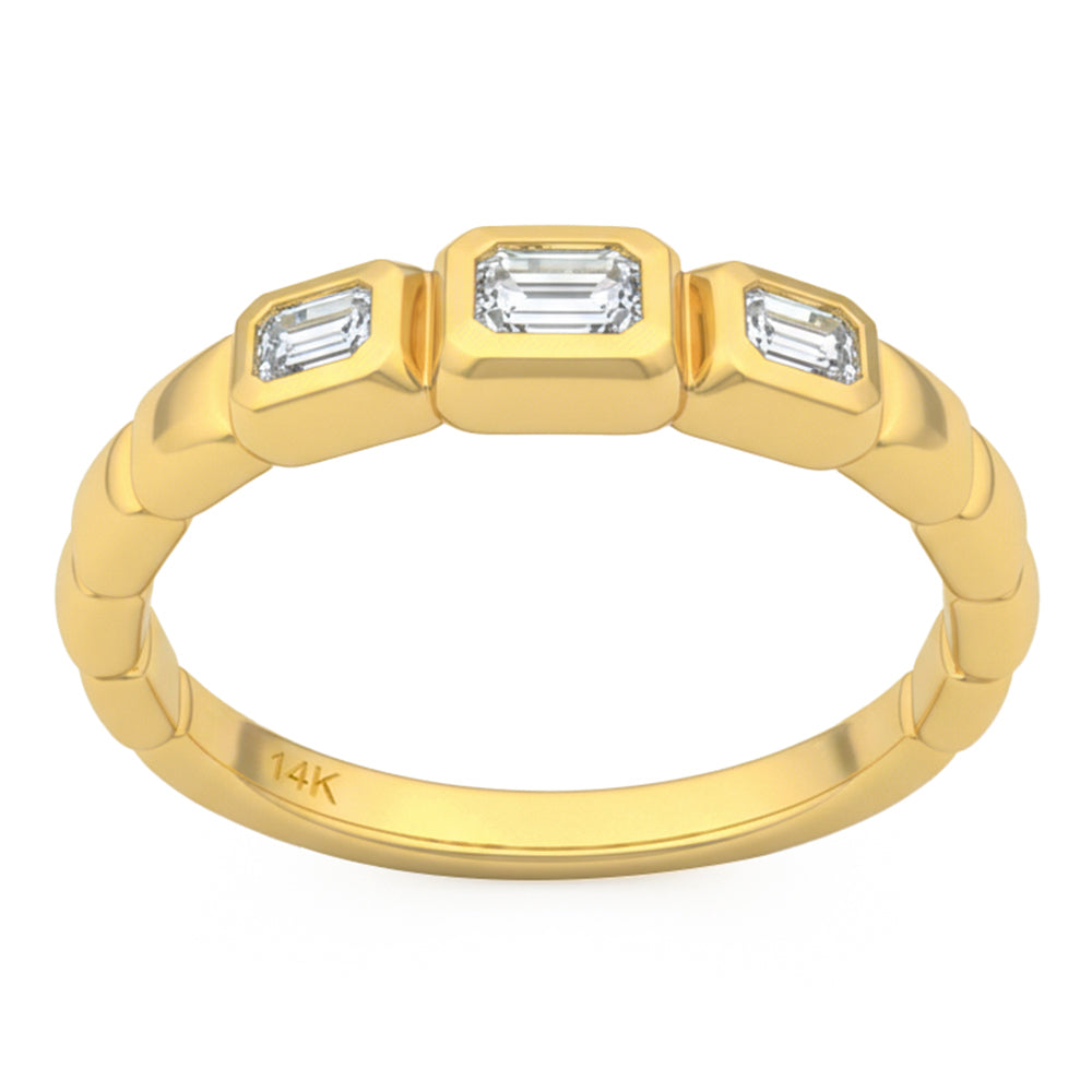 .35ct 14K Yellow Gold Diamond Ring Size 6.5