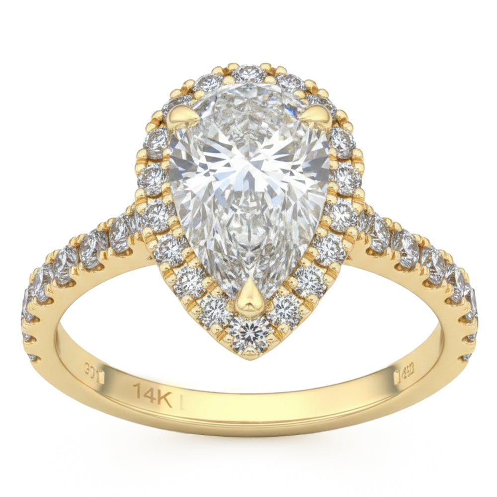 2.74ct 14K Yellow Gold Diamond Ring Size 6.5