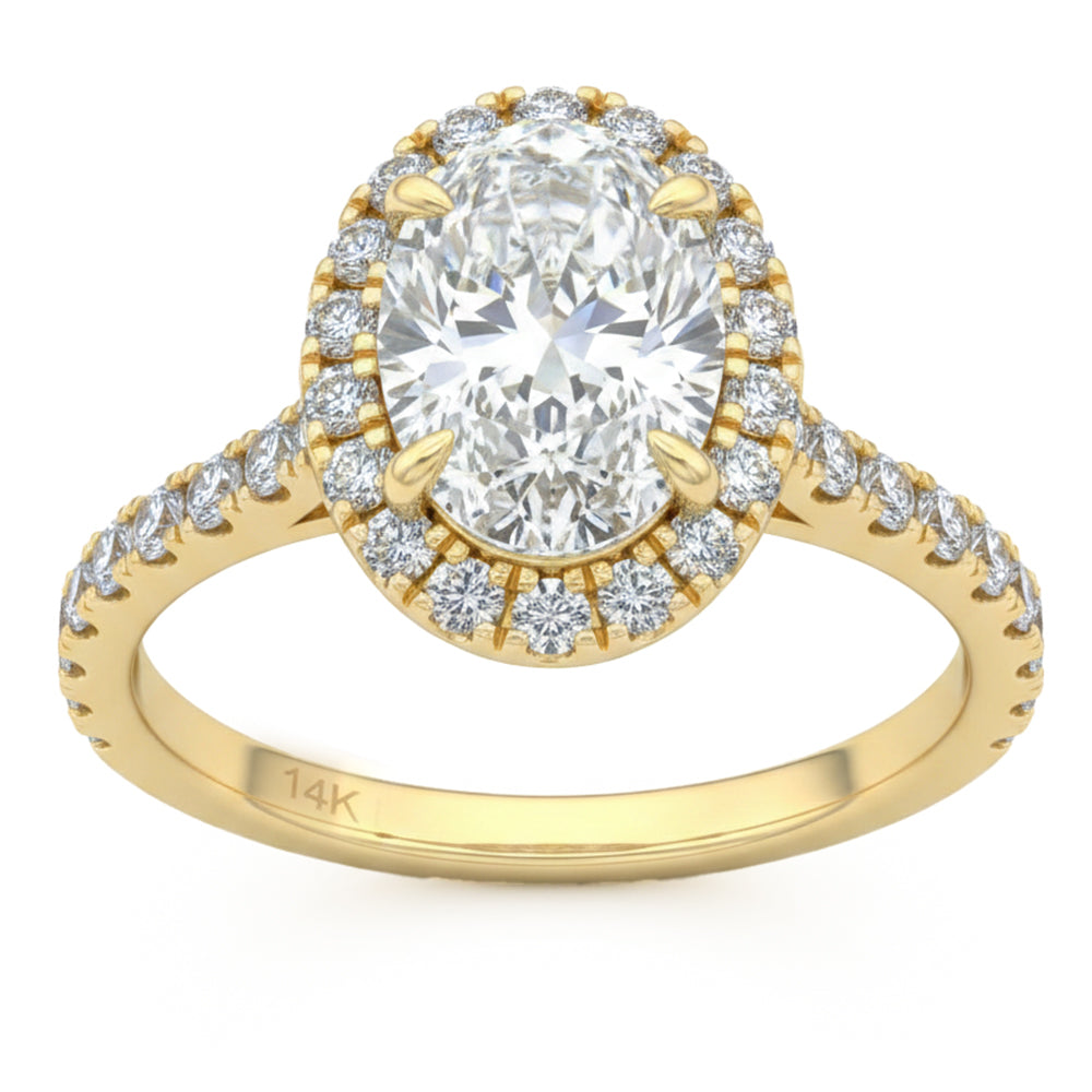 2.75ct 14K Yellow Gold Diamond Ring Size 6.5