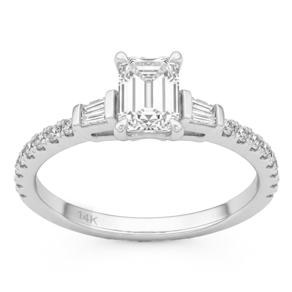 1.37ct 14K White Gold Diamond Ring Size 6.5