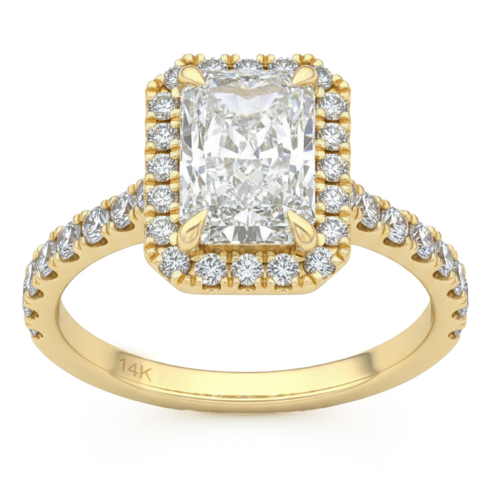 2.74ct 14K Yellow Gold Diamond Ring Size 6.5