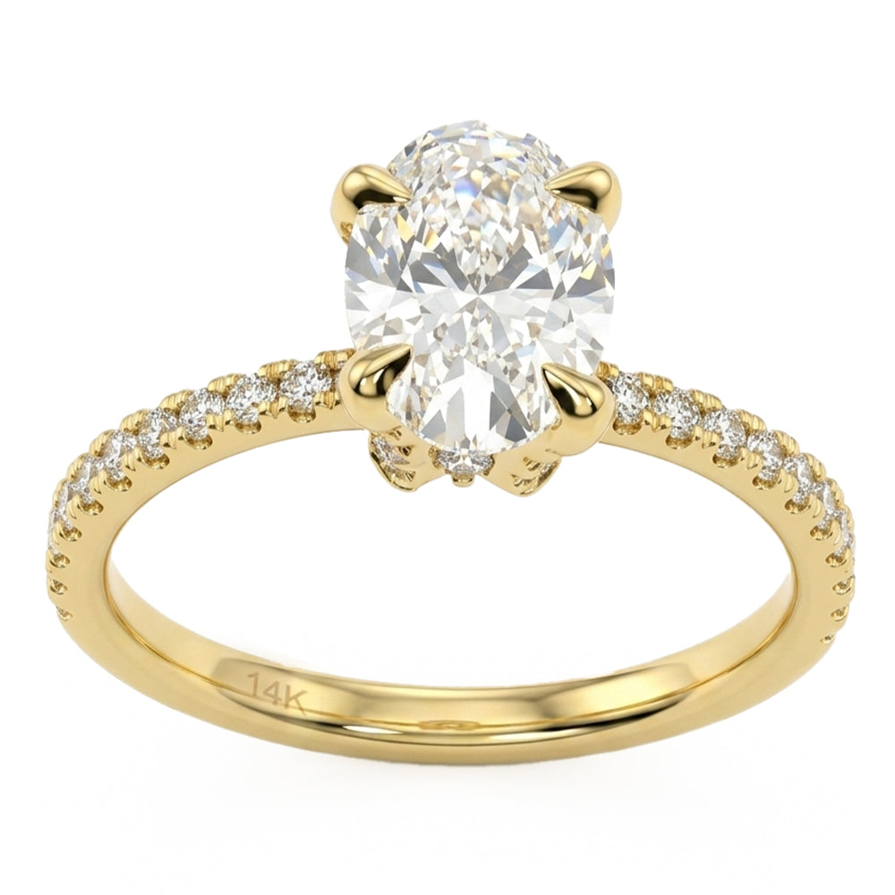 1.88ct 14K Yellow Gold Diamond Ring Size 6.5